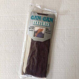 Vtg NOS Can Can Textures Sandal Knee Highs